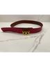 Tory Burch 100% Leather Graphic Pink Burgundy Belt Size XL - photo 3