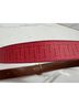 Tory Burch 100% Leather Graphic Pink Burgundy Belt Size XL - photo 4