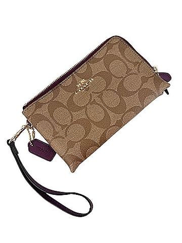 Coach Signature Double Corner Zip Wallet Wristlet F64131 Wristlet (view 1)