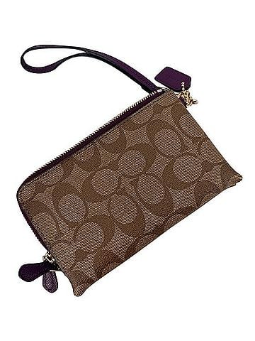 Coach Signature Double Corner Zip Wallet Wristlet F64131 Wristlet (view 2)