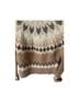 Rag & Bone Fair Isle Multi Color Brown Ivory Wool Pullover Sweater Size XS - photo 2