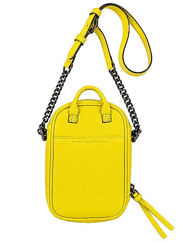 Aimee Kestenberg Tamitha Citrine Yellow Leather Crossbody Bag (view 2)