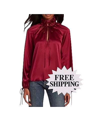 Amanda Uprichard Vittoria Long Sleeve Blouse (view 1)