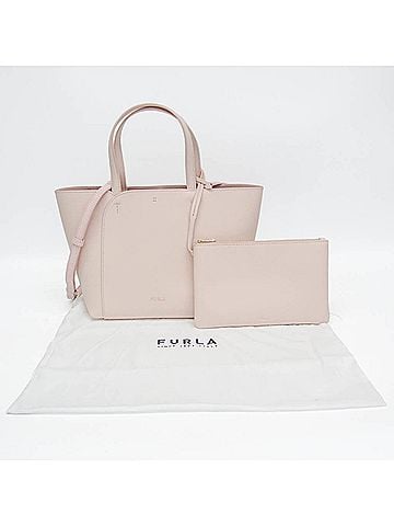 FURLA Furla MIADIVA Women's Leather Shoulder Bag,Tote Bag Light Pink (view 2)