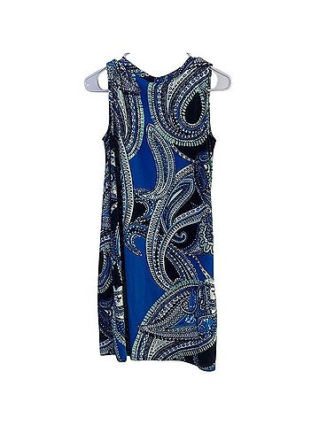Alyx Blue And Black Paisley Midi Dress Casual Dress (view 2)
