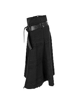 Proenza Schouler Proenza Schouler Tweed A-Line Skirt in Black Cotton (view 2)