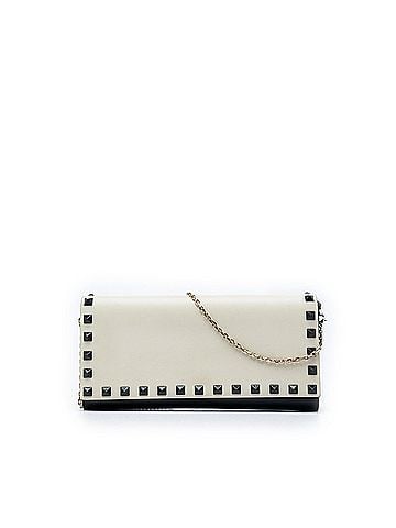 Valentino Bicolor Leather Rockstud Wallet on Chain (view 1)
