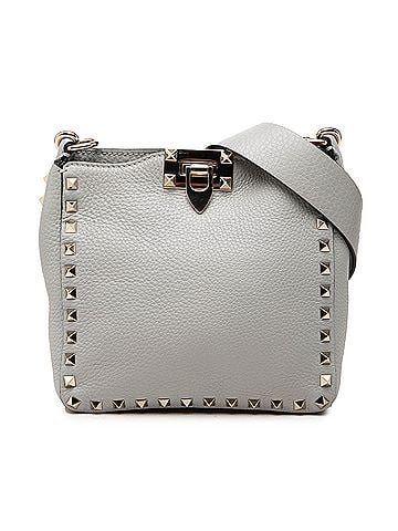 Valentino Mini Pebbled Calfskin Rockstud Flip Lock Messenger Bag (view 1)