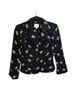 Cinq à Sept 66% Tricot 24% Polyester 100% Polyester Floral Black White Blazer Size 2 - photo 1