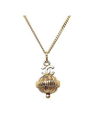 Chanel Chanel Coco Mark Vintage Chain Pendant Necklace, Gold Plated, Women's. (view 2)