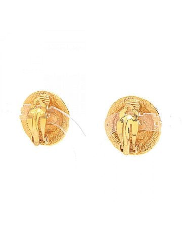 Chanel Chanel Coco Mark Logo Earrings, Gold Plated (GP), Women's, Tone (view 2)