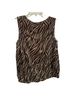 Anthropologie Animal Print Brown Black Sleeveless Blouse Size M - photo 2