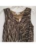 Anthropologie Animal Print Brown Black Sleeveless Blouse Size M - photo 5