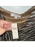 Anthropologie Animal Print Brown Black Sleeveless Blouse Size M - photo 4