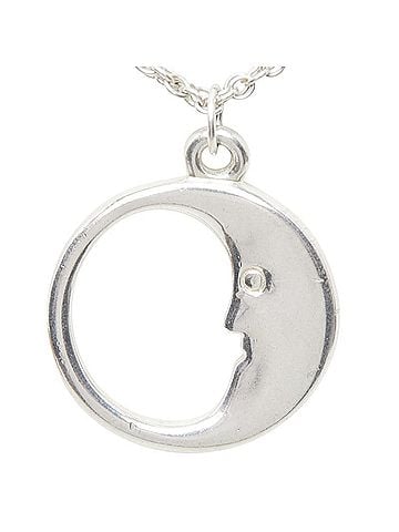 Tiffany & Co. Tiffany &amp; Co. Man in the Moon Double Chain Pendant Necklace, SV925 Silver, Women's. (view 2)