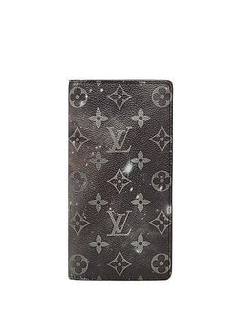 Louis Vuitton Louis Vuitton Monogram Galaxy Portefeuille Brazza Long Wallet M63871 Black Gray Purple Leather Women's LOUIS VUITTON (view 1)