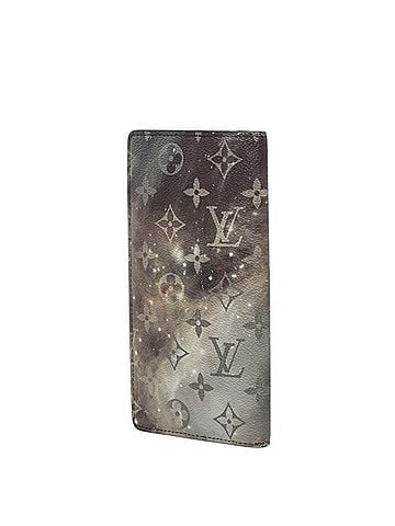 Louis Vuitton Louis Vuitton Monogram Galaxy Portefeuille Brazza Long Wallet M63871 Black Gray Purple Leather Women's LOUIS VUITTON (view 2)