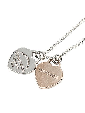 Tiffany & Co. Tiffany &amp; Co. Return to Double Heart Tag Pendant Necklace, SV925 Silver, Women's. (view 1)