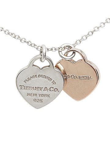 Tiffany & Co. Tiffany &amp; Co. Return to Double Heart Tag Pendant Necklace, SV925 Silver, Women's. (view 2)