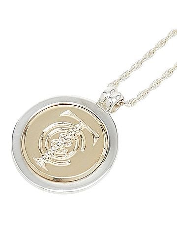 Tiffany & Co. Tiffany &amp; Co. T&amp;C Coin Pendant Necklace, SV925 Sterling Silver, 18K Yellow Gold (750), Women's. (view 1)