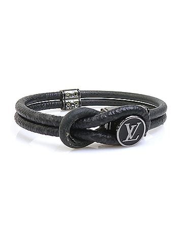 Louis Vuitton Louis Vuitton LOUIS VUITTON Monogram Eclipse Bracelet Loop It Metal Black Men's M6780 h32426a (view 2)