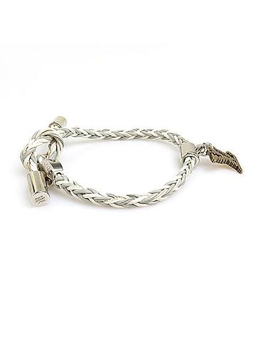 Louis Vuitton Louis Vuitton Friendship Bracelet, Leather, Metal, Gray, Off-White, Gold, Silver, Women's, MP225E e62158k (view 2)