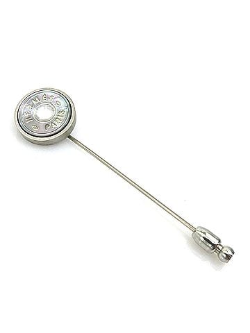 Hermès Hermes HERMES Brooch Sellier Metal Shell Silver Women's e62154i (view 1)