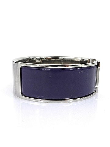 Hermès Hermes HERMES Bangle Bracelet Clic Clac Metal Enamel Silver Purple Women's e62153a (view 2)