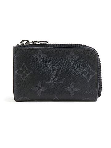 Louis Vuitton Louis Vuitton LOUIS VUITTON Wallet/Coin Purse Monogram Eclipse Portemonnaie Jour Black Gray Men's M63536 e62144j (view 1)
