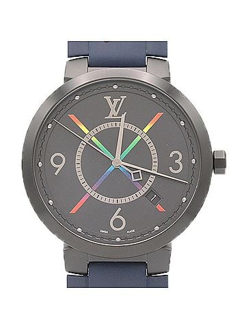 Louis Vuitton Louis Vuitton Tambour Slim Rainbow QA113Z SS Quartz Watch (view 1)