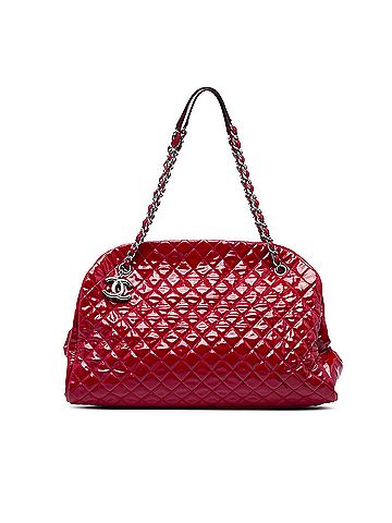 Chanel Maxi Quilted Patent Just Mademoiselle Bowling Bag (view 1)