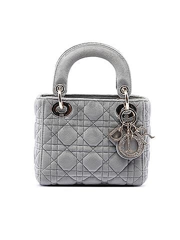Dior Mini Velvet Cannage Lady Dior (view 1)