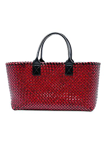 Bottega Veneta Limited Edition Medium Brushed Calfskin Intreccio Cabat Tote (view 1)