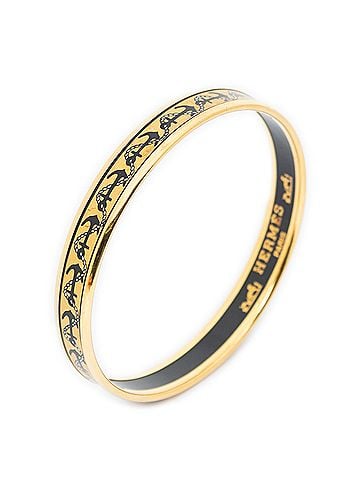 Hermes Leather Goods Enamel Bangle PM (view 1)