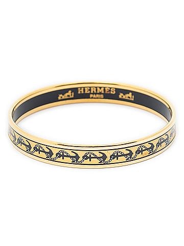 Hermes Leather Goods Enamel Bangle PM (view 2)