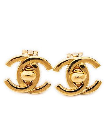 Chanel CC Turn Lock Clip On Earrings (view 1)