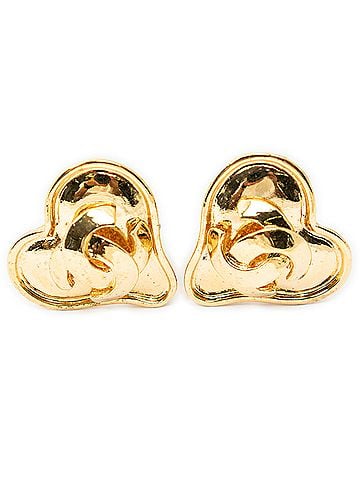Chanel CC Heart Clip On Earrings (view 1)
