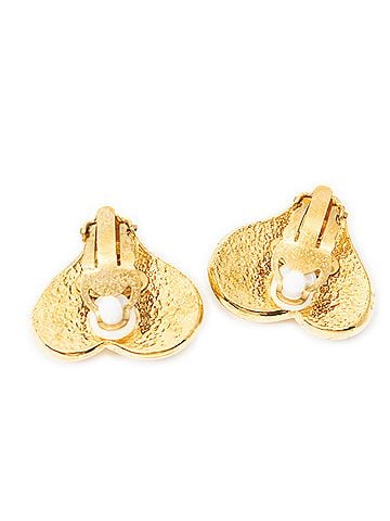 Chanel CC Heart Clip On Earrings (view 2)