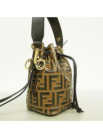 Fendi Fendi Zucca Montresor Leather Handbag, Brown &amp; Black, 2-way Bag for Women (view 2)