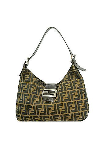 Fendi Fendi Zucca Nylon Canvas Shoulder Bag, Brown, Women's (view 1)