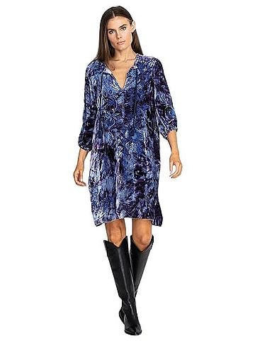 Johnny Was Azure Velvet Relaxed Dress Casual Dress (view 1)