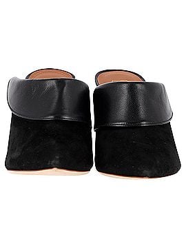 Malone Souliers Malone Souliers Pointed-Toe Heeled Mules in Black Suede and Leather (view 2)