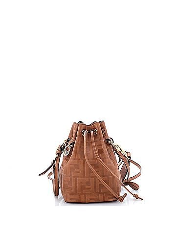 Fendi Mon Tresor Bucket Bag Zucca Embossed Leather Mini (view 1)