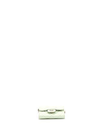 Chanel Classic Flap Card Holder on Chain Quilted Caviar Mini (view 2)