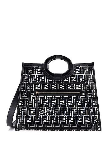 Fendi Runaway Shopper Tote Zucca PU Medium (view 1)
