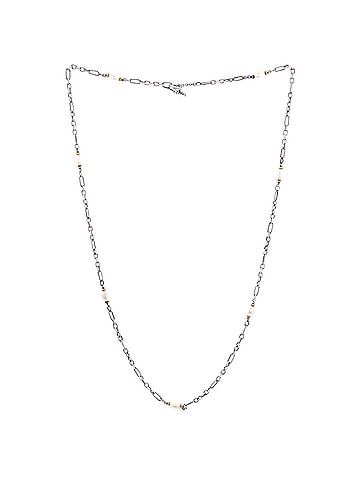 David Yurman Figaro Chain Necklace Sterling Silver with 18K Yellow Gold and Pearls (view 2)
