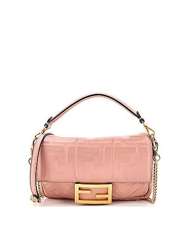 Fendi Baguette NM Bag Zucca Embossed Leather Mini (view 1)