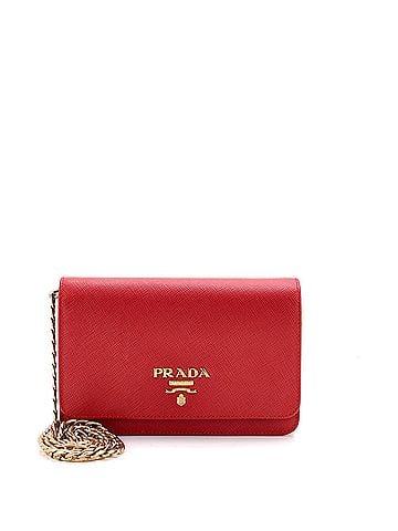 Prada Chain Wallet Crossbody Saffiano Leather (view 1)