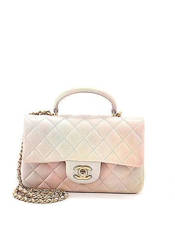 Chanel Classic Single Flap Top Handle Bag Quilted Ombre Lambskin Mini (view 1)