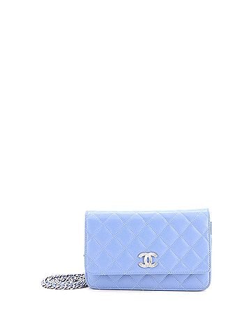 Chanel Textured CC Wallet on Chain Quilted Caviar (view 1)